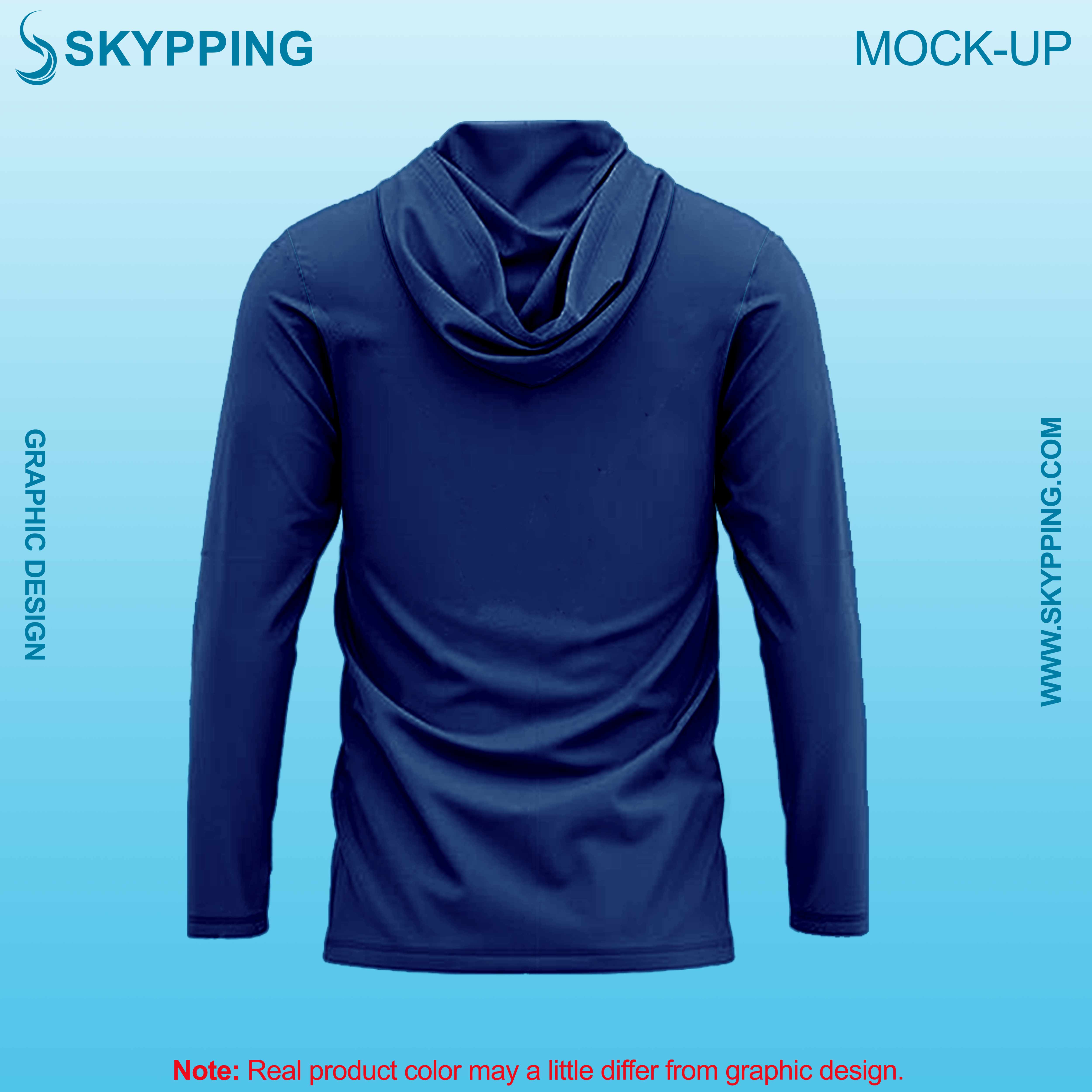 Hooded Long sleeve set-in style round neck t-shirts for men